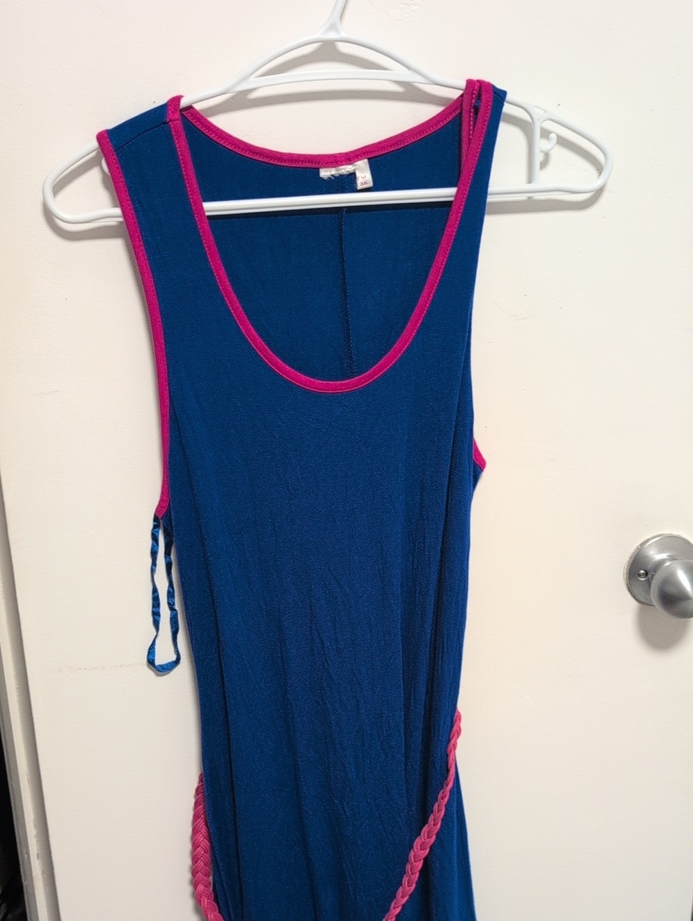 liberty Royal Blue Tank with Pink Trim